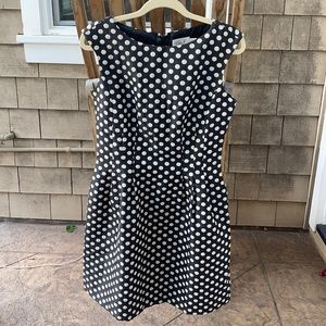 Eliza J Metallic Polka Dot Dress